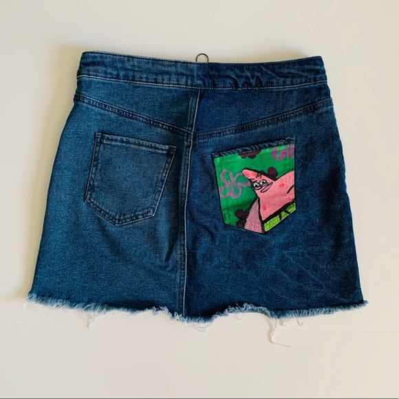 Silly Hand-Painted Two-Tone Zip Denim Women’s Sz 4 - Picture 4 of 5